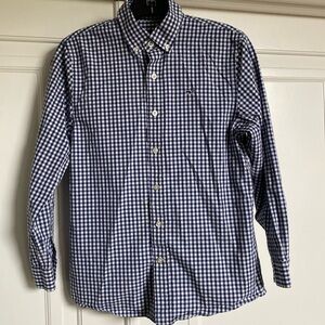 Vineyard Vines boys navy check button down shirt size 12-14
